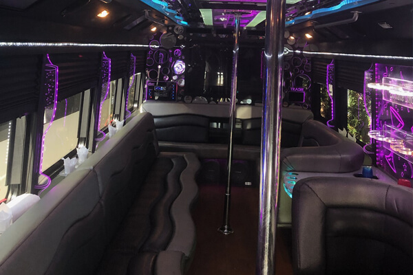 Party bus rentals in Allentown with dance pole