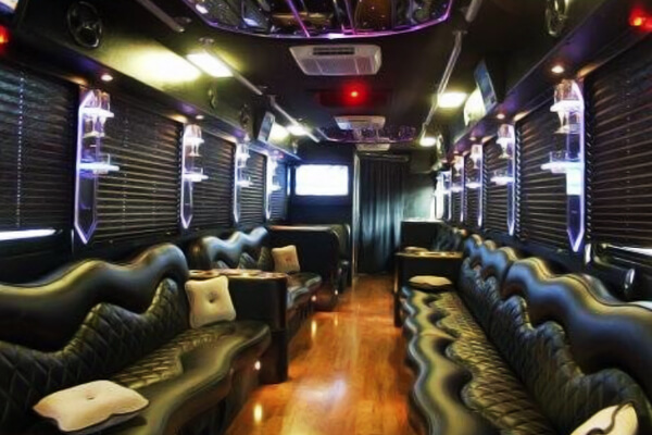 Party bus with vast dance floor