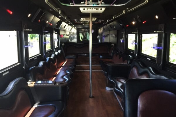 party bus rentals with incredible entertainment system